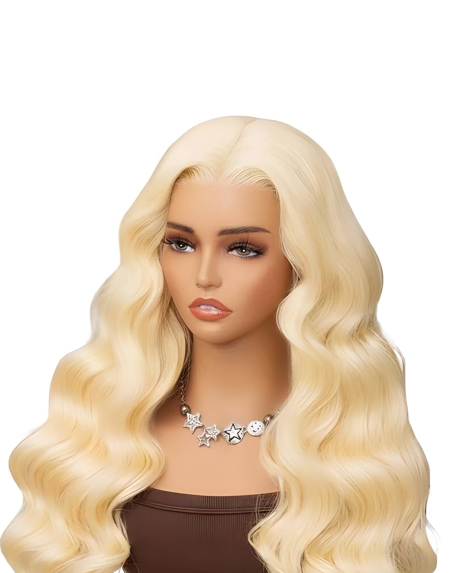 613 Blonde Body Wave Human Hair Lace Front Wigs 180% Density