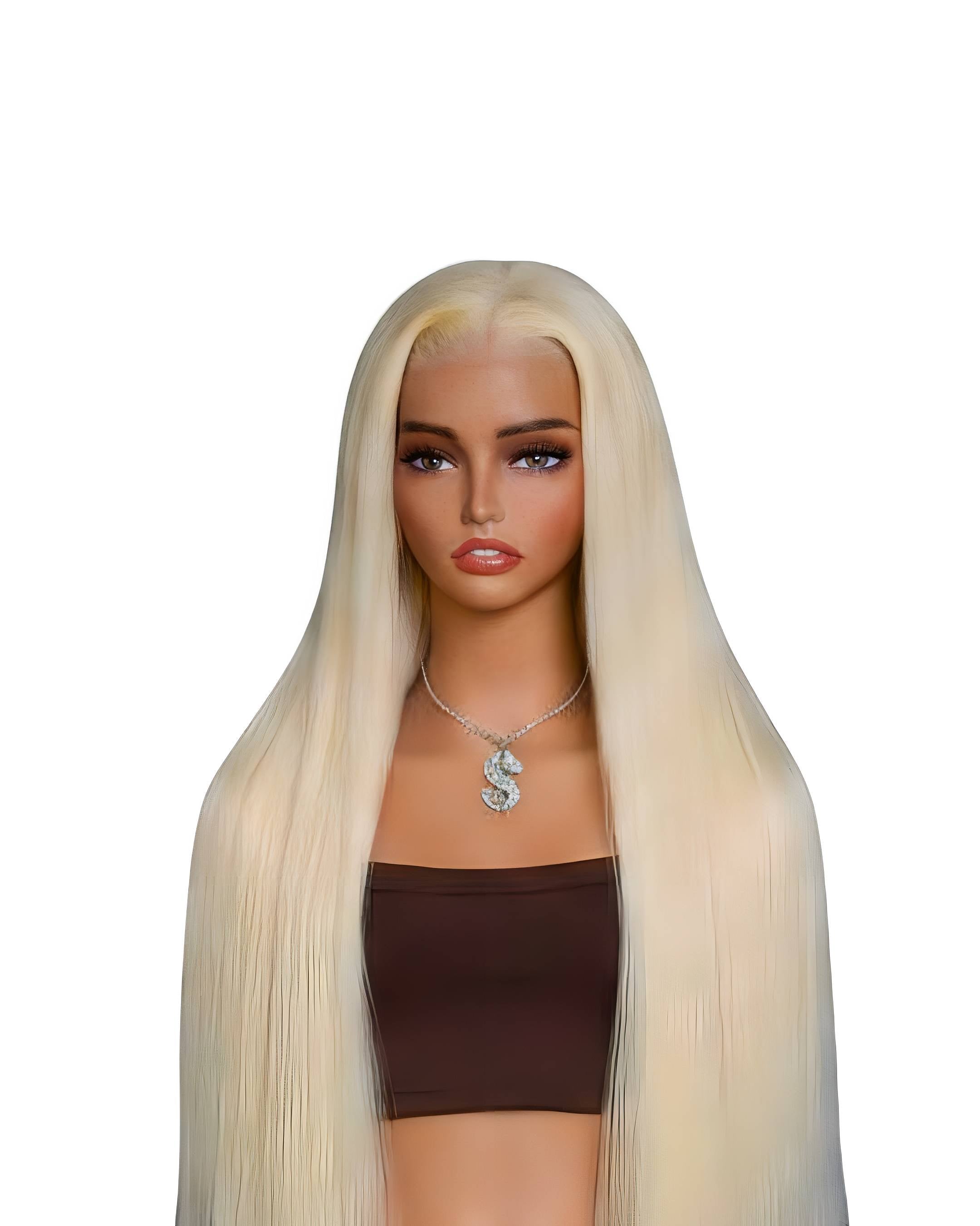 613 Blonde Straight Human Hair Lace Front Wigs Undetectable Lace Wig