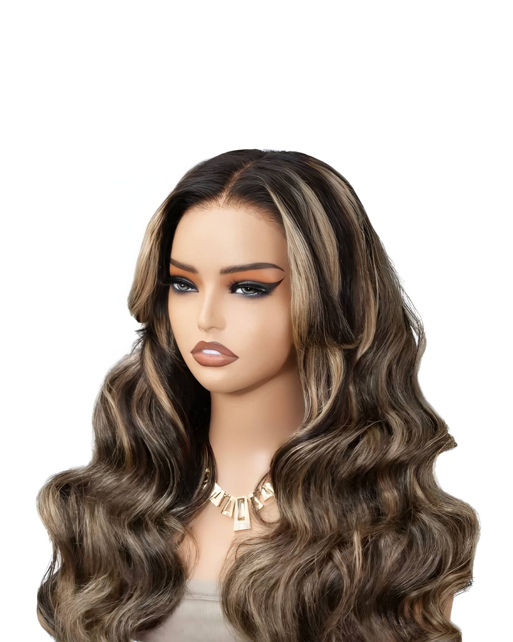 Balayage Honey Blonde Highlight 6×5 13×4 Lace Glueless Wig Body Wave HD Lace Wig