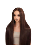Dark Brown Straight Human Hair 6×5 13×4 HD Lace Front Wigs