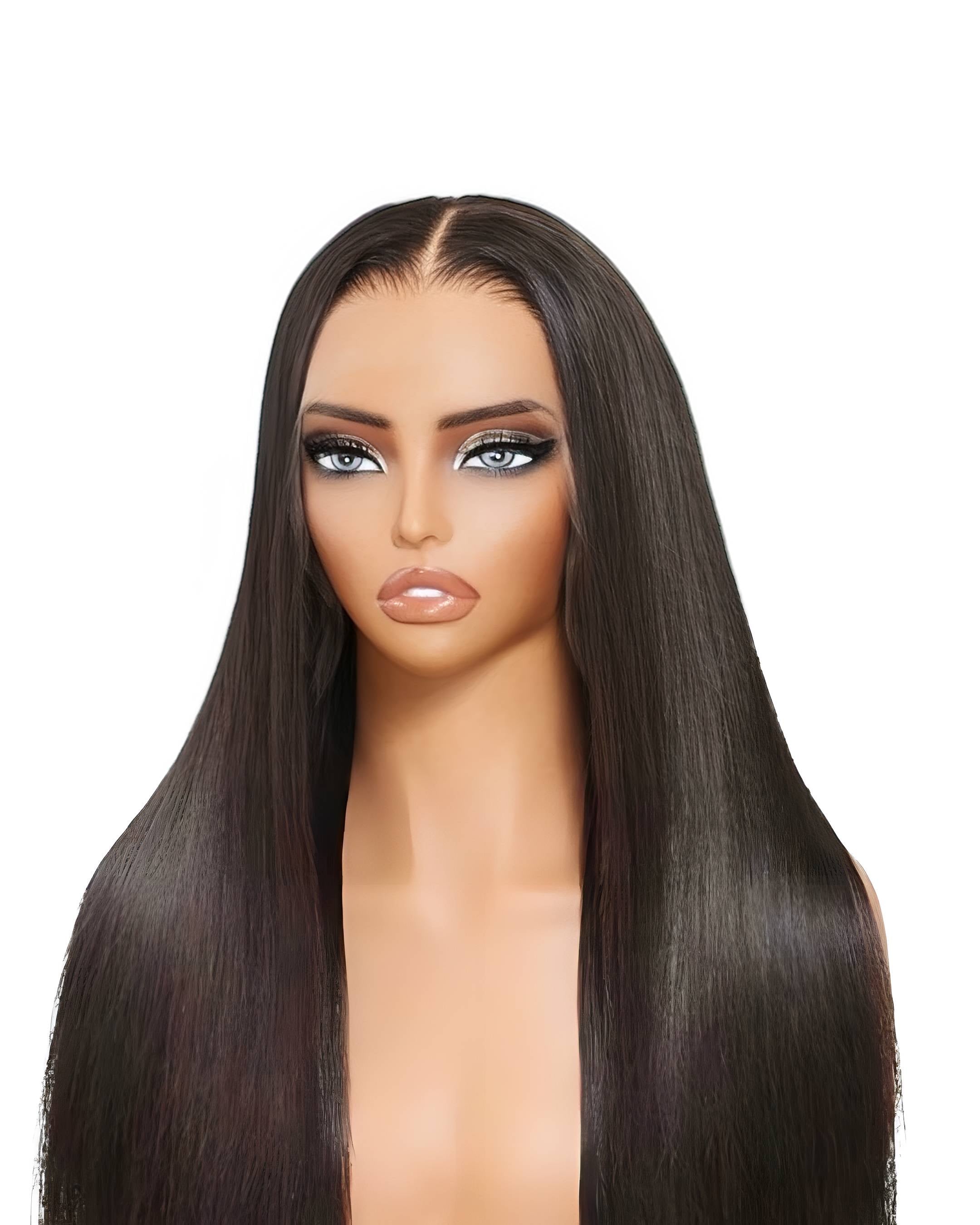 13x4 HD Lace Frontal 250% Density Raw Human Hair Straight 200% Density Wig