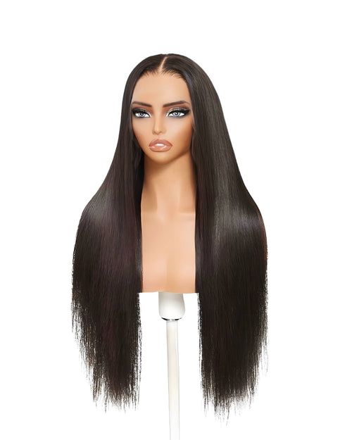 13x4 HD Lace Frontal 250% Density Raw Human Hair Straight 200% Density Wig